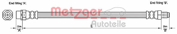 Metzger 4110272 Brake Hose 4110272: Buy near me at 2407.PL in Poland at an Affordable price!