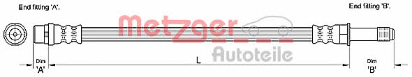 Metzger 4110280 Brake Hose 4110280: Buy near me in Poland at 2407.PL - Good price!