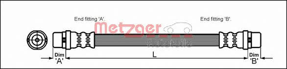 Metzger 4110329 Brake Hose 4110329: Buy near me in Poland at 2407.PL - Good price!