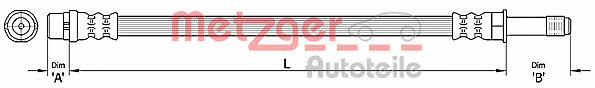 Metzger 4110367 Тормозной шланг 4110367: Купить в Польше - Отличная цена на 2407.PL!
