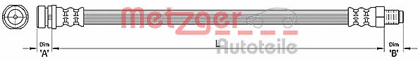 Metzger 4110368 Przewód hamulcowy elastyczny 4110368: Dobra cena w Polsce na 2407.PL - Kup Teraz!