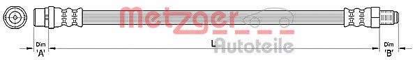 Metzger 4110379 Тормозной шланг 4110379: Отличная цена - Купить в Польше на 2407.PL!