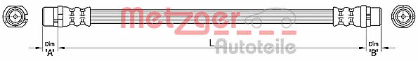 Metzger 4110480 Przewód hamulcowy elastyczny 4110480: Dobra cena w Polsce na 2407.PL - Kup Teraz!