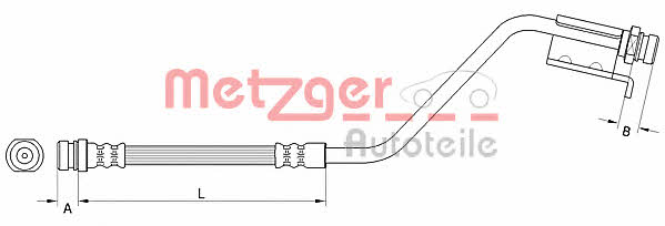 Metzger 4110825 Przewód hamulcowy elastyczny 4110825: Dobra cena w Polsce na 2407.PL - Kup Teraz!