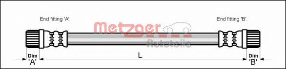 Metzger 4111152 Brake Hose 4111152: Buy near me in Poland at 2407.PL - Good price!