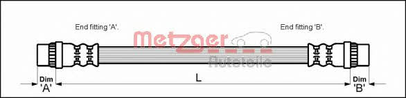 Metzger 4111153 Przewód hamulcowy elastyczny 4111153: Dobra cena w Polsce na 2407.PL - Kup Teraz!