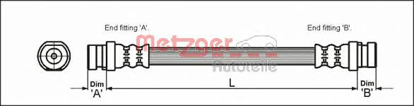 Metzger 4111168 Przewód hamulcowy elastyczny 4111168: Dobra cena w Polsce na 2407.PL - Kup Teraz!