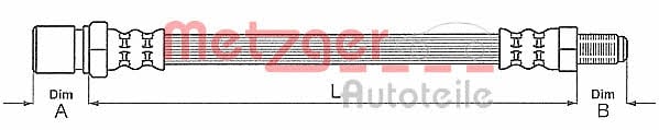 Metzger 4111688 Гальмівний шланг 4111688: Приваблива ціна - Купити у Польщі на 2407.PL!