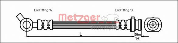Metzger 4111975 Przewód hamulcowy elastyczny 4111975: Atrakcyjna cena w Polsce na 2407.PL - Zamów teraz!