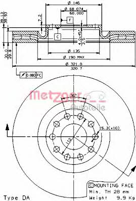 Metzger 24802 V Wentylowana przednia tarcza hamulcowa 24802V: Dobra cena w Polsce na 2407.PL - Kup Teraz!