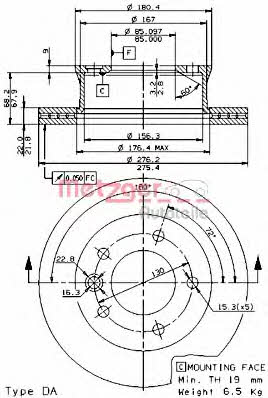 Metzger 24804 E Диск гальмівний 24804E: Приваблива ціна - Купити у Польщі на 2407.PL!