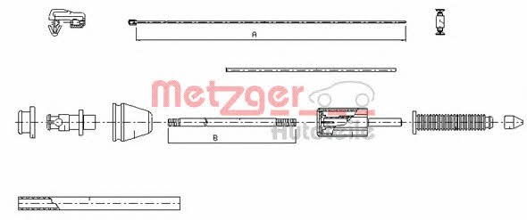 Metzger 10.0383 Accelerator Cable 100383: Buy near me in Poland at 2407.PL - Good price!