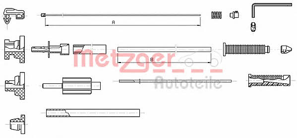 Metzger 10.1179 Accelerator cable 101179: Buy near me in Poland at 2407.PL - Good price!