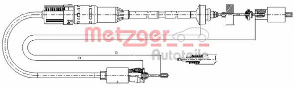 Metzger 10.2967 Трос сцепления 102967: Отличная цена - Купить в Польше на 2407.PL!