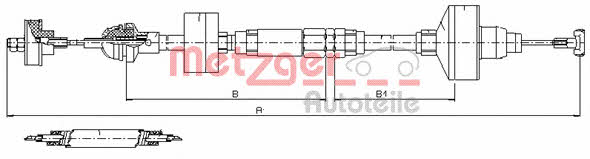 Metzger 10.3144 Clutch cable 103144: Buy near me in Poland at 2407.PL - Good price!