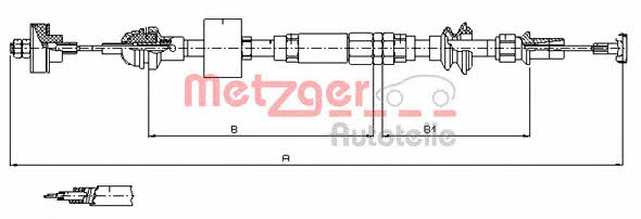 Metzger 10.3159 Clutch cable 103159: Buy near me in Poland at 2407.PL - Good price!