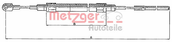 Metzger 10.415 Трос стояночного тормоза 10415: Купить в Польше - Отличная цена на 2407.PL!