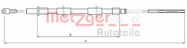 Metzger 10.4155 Cable Pull, parking brake 104155: Buy near me in Poland at 2407.PL - Good price!