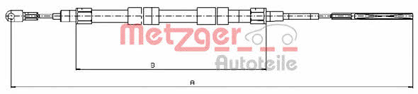 Metzger 10.4156 Трос стояночного тормоза 104156: Отличная цена - Купить в Польше на 2407.PL!