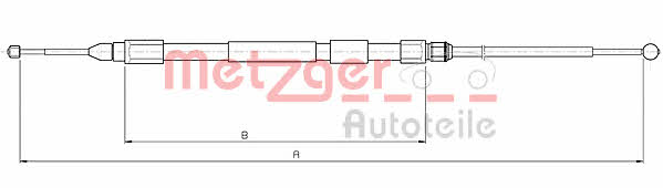 Metzger 10.4267 Cable Pull, parking brake 104267: Buy near me in Poland at 2407.PL - Good price!