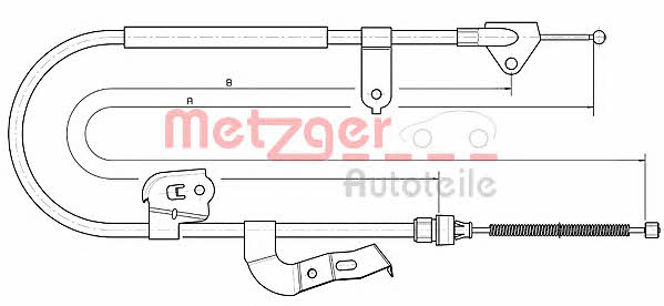 Metzger 10.4511 Cable Pull, parking brake 104511: Buy near me in Poland at 2407.PL - Good price!