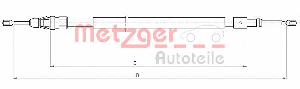 Metzger 10.4523 Трос стояночного тормоза 104523: Отличная цена - Купить в Польше на 2407.PL!