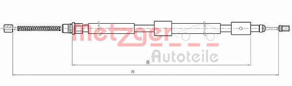 Metzger 10.4566 Трос стояночного тормоза 104566: Отличная цена - Купить в Польше на 2407.PL!