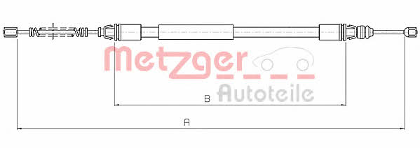 Metzger 10.4712 Cable Pull, parking brake 104712: Buy near me in Poland at 2407.PL - Good price!
