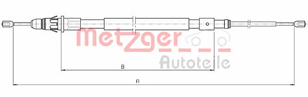 Metzger 10.4717 Cable Pull, parking brake 104717: Buy near me in Poland at 2407.PL - Good price!