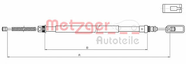 Metzger 10.4719 Cable Pull, parking brake 104719: Buy near me in Poland at 2407.PL - Good price!