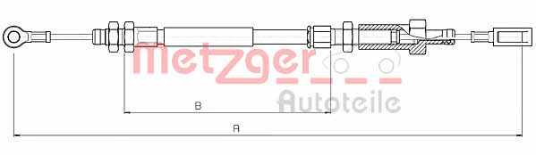 Metzger 10.4723 Трос стояночного тормоза 104723: Отличная цена - Купить в Польше на 2407.PL!