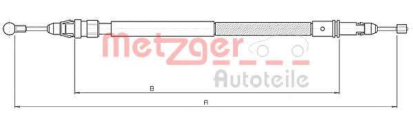 Metzger 10.4738 Cable Pull, parking brake 104738: Buy near me in Poland at 2407.PL - Good price!