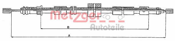 Metzger 10.6025 Cable Pull, parking brake 106025: Buy near me in Poland at 2407.PL - Good price!