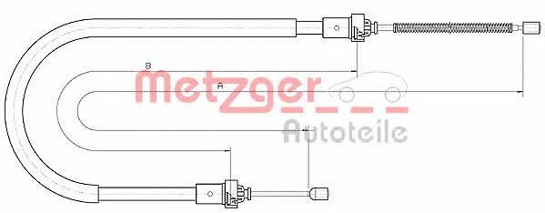 Metzger 10.6894 Cable Pull, parking brake 106894: Buy near me in Poland at 2407.PL - Good price!
