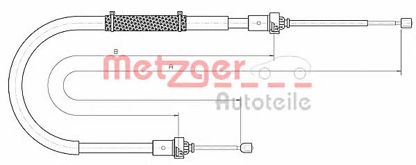 Metzger 10.6895 Cable Pull, parking brake 106895: Buy near me in Poland at 2407.PL - Good price!