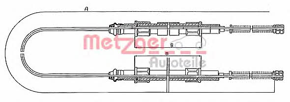 Metzger 10.713 Cable Pull, parking brake 10713: Buy near me in Poland at 2407.PL - Good price!