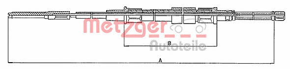 Metzger 10.7401 Cable Pull, parking brake 107401: Buy near me in Poland at 2407.PL - Good price!