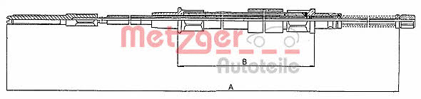 Metzger 10.7402 Трос стояночного тормоза 107402: Отличная цена - Купить в Польше на 2407.PL!