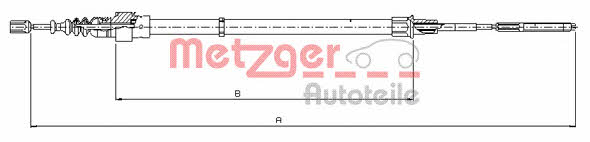 Metzger 10.7406 Cable Pull, parking brake 107406: Buy near me in Poland at 2407.PL - Good price!