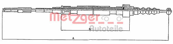 Metzger 10.742 Cable Pull, parking brake 10742: Buy near me in Poland at 2407.PL - Good price!