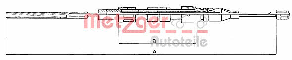 Metzger 10.744 Cable Pull, parking brake 10744: Buy near me in Poland at 2407.PL - Good price!