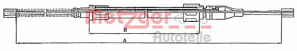 Metzger 10.745 Трос стояночного тормоза 10745: Отличная цена - Купить в Польше на 2407.PL!
