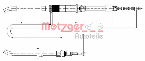 Metzger 10.7484 Cable Pull, parking brake 107484: Buy near me in Poland at 2407.PL - Good price!
