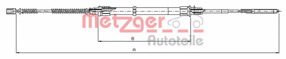 Metzger 10.7493 Cable Pull, parking brake 107493: Buy near me in Poland at 2407.PL - Good price!