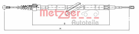 Metzger 10.7506 Cable Pull, parking brake 107506: Buy near me in Poland at 2407.PL - Good price!