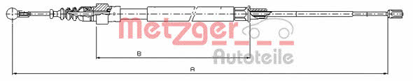 Metzger 10.7509 Cable Pull, parking brake 107509: Buy near me in Poland at 2407.PL - Good price!