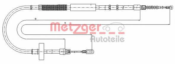 Metzger 10.7537 Cable Pull, parking brake 107537: Buy near me in Poland at 2407.PL - Good price!