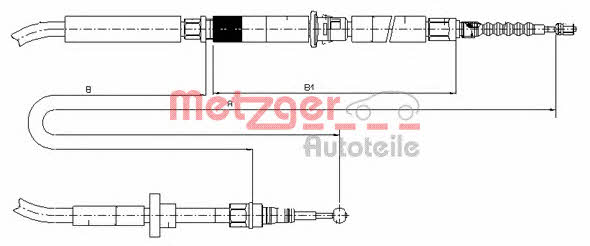 Metzger 10.7589 Cable Pull, parking brake 107589: Buy near me in Poland at 2407.PL - Good price!