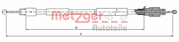 Metzger 10.7630 Cable Pull, parking brake 107630: Buy near me in Poland at 2407.PL - Good price!