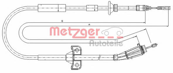 Metzger 10.8066 Cable Pull, parking brake 108066: Buy near me at 2407.PL in Poland at an Affordable price!